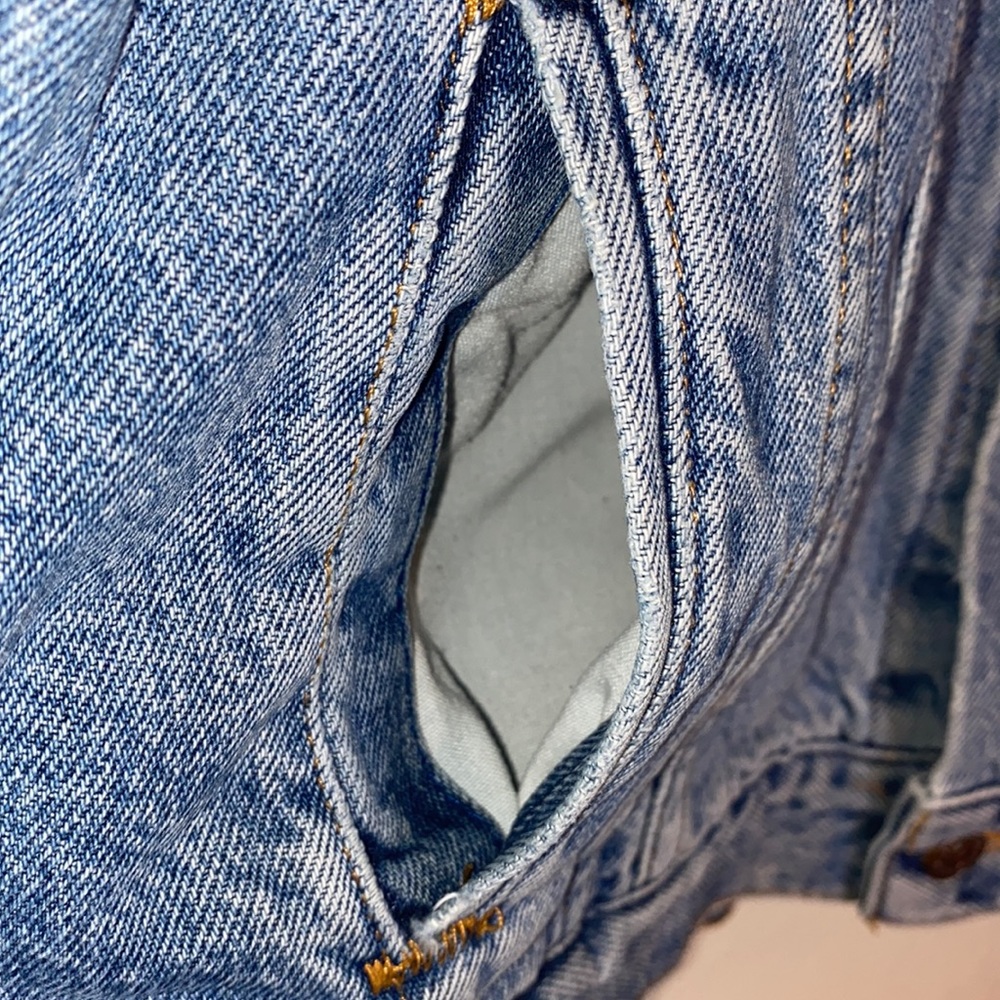 Vintage Levi's Trucker Flannel Lined Denim Blue Jean Jacket-100% Cotton USA Sz L - Picture 6 of 16